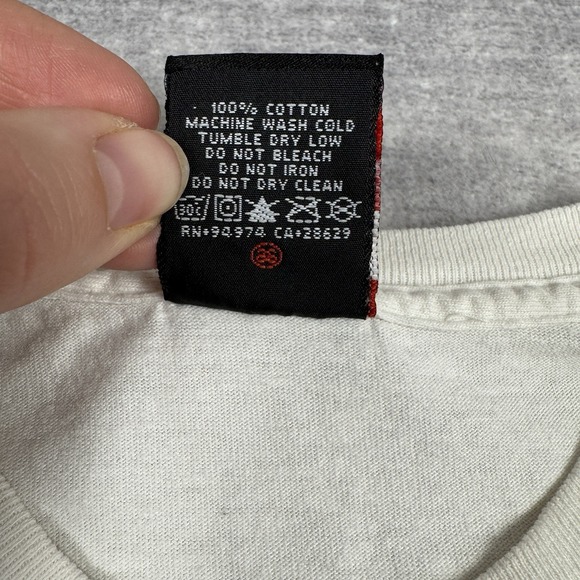 Vtg Stussy Shirt Mens Medium White Y2K Spell Out Graffiti Skate Surf‎ Streetwear - Picture 4 of 11